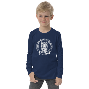 Youth long sleeve tee navy