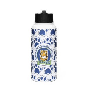 MES Paws - Stainless Steel Water Bottle with a Straw Lid
