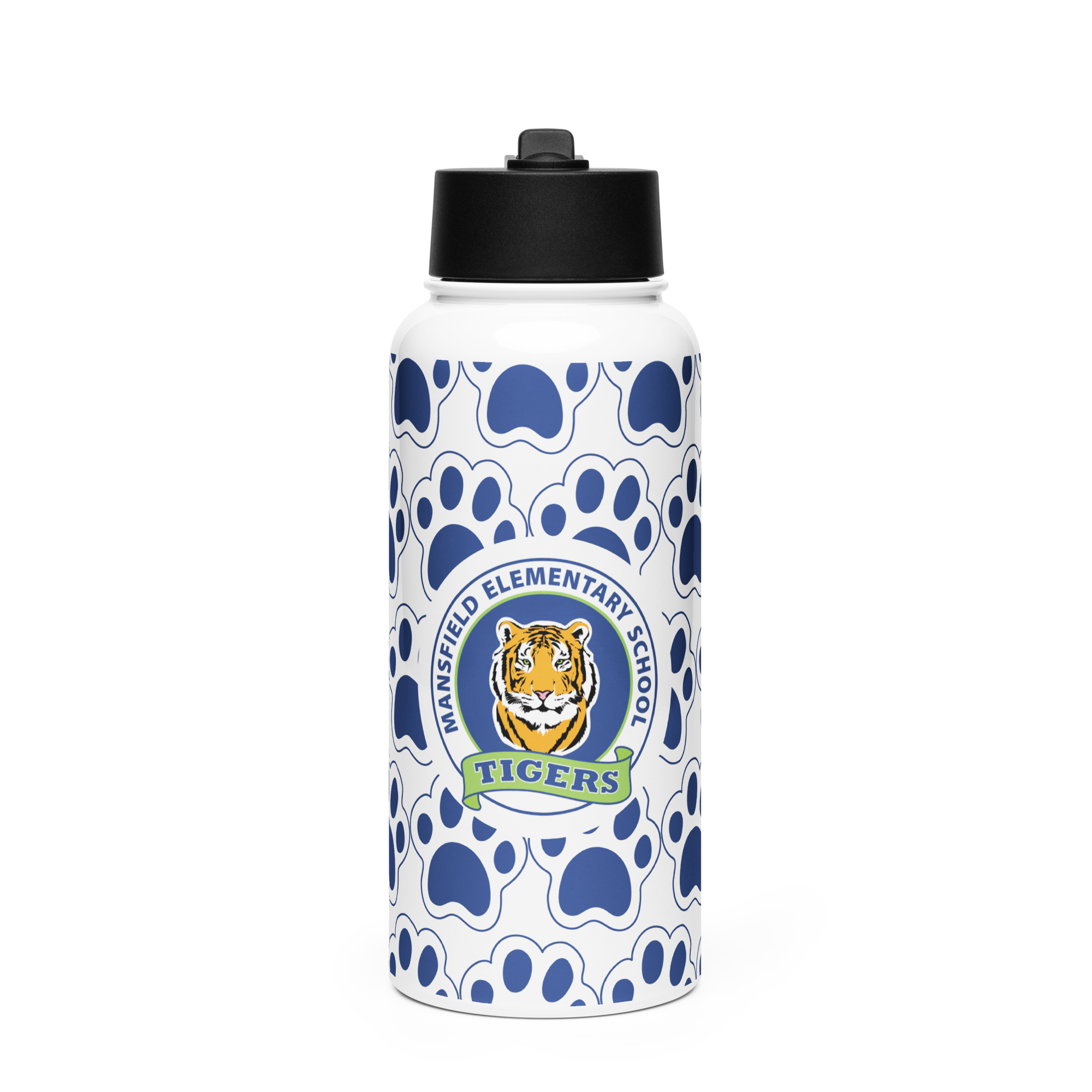 MES Paws - Stainless Steel Water Bottle with a Straw Lid